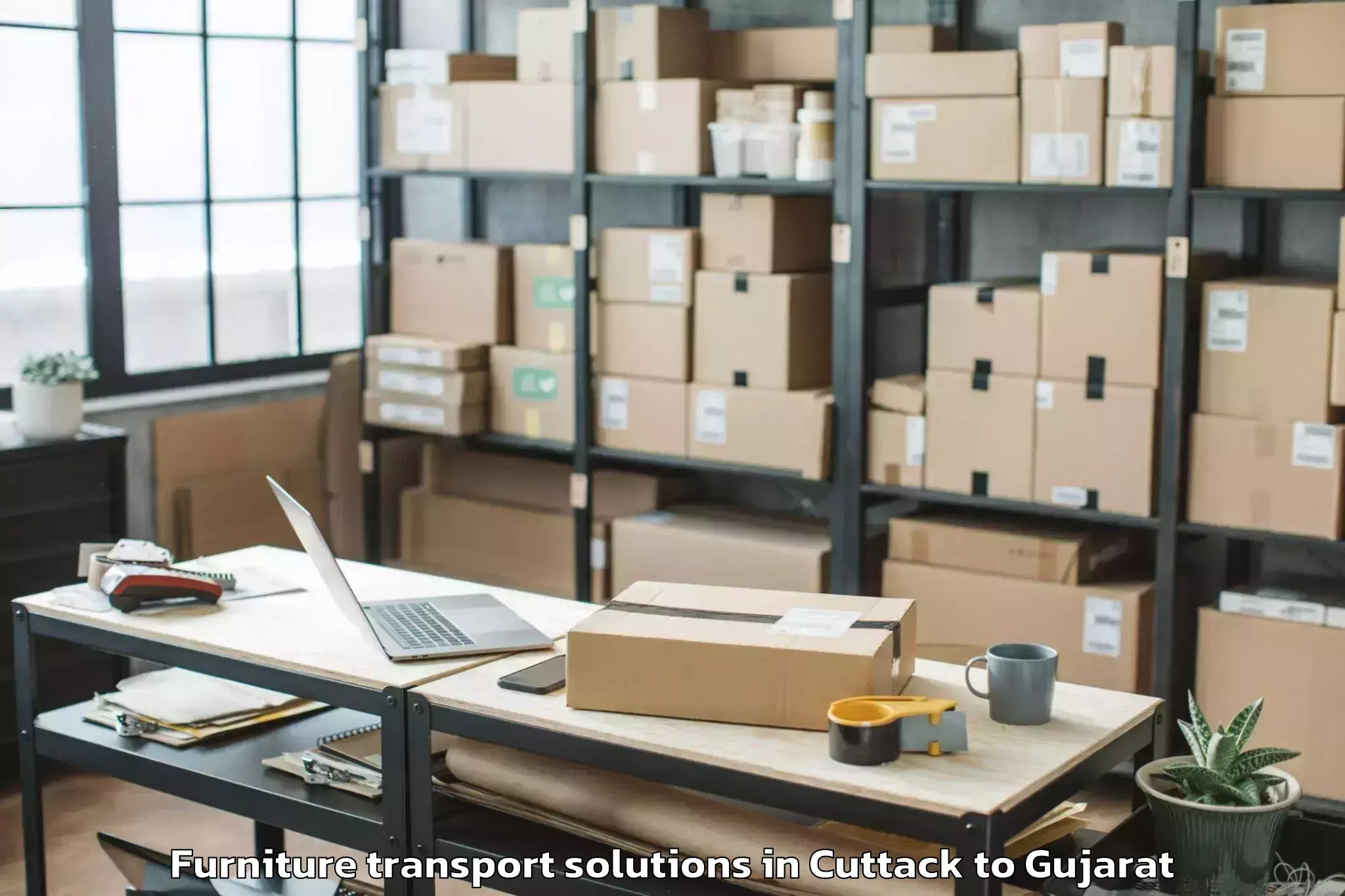 Hassle-Free Cuttack to Dhrol Furniture Transport Solutions